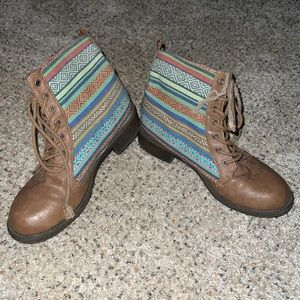 Aztec-print boots